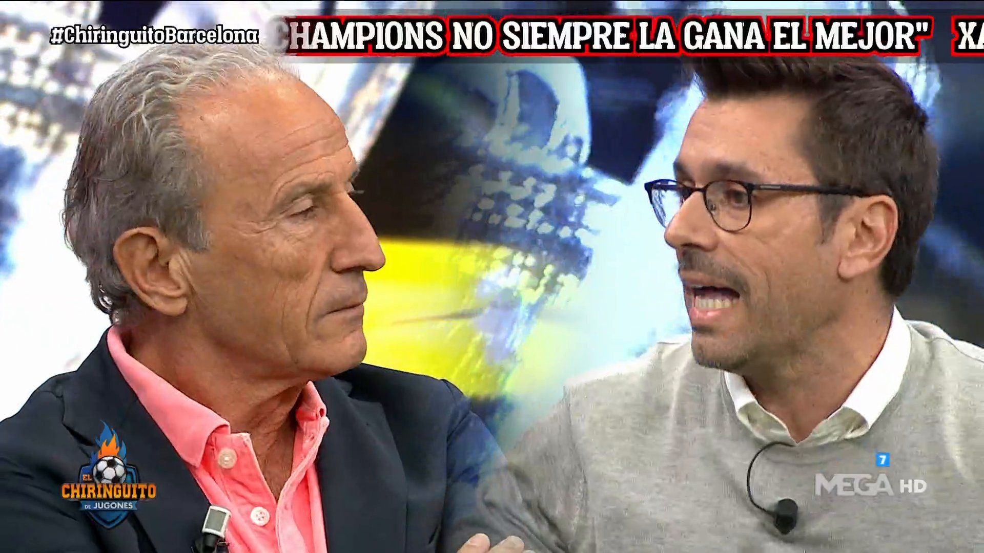 Petón y Roberto Morales ayer en 'El Chiringuito'
