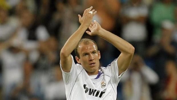 Robben jugó con el Real Madrid 