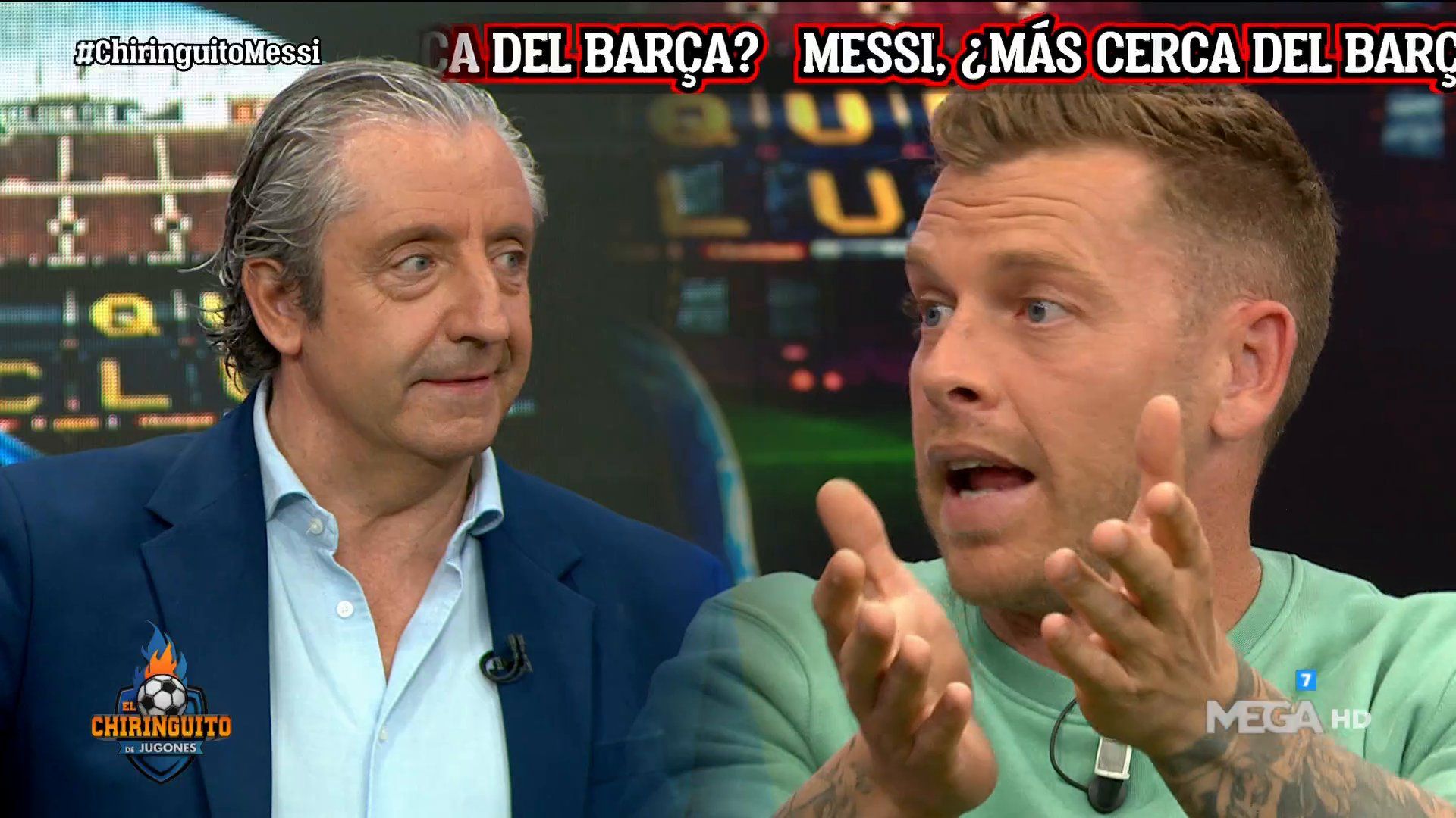 Pedrerol y Jota Jordi durante el programa de ayer
