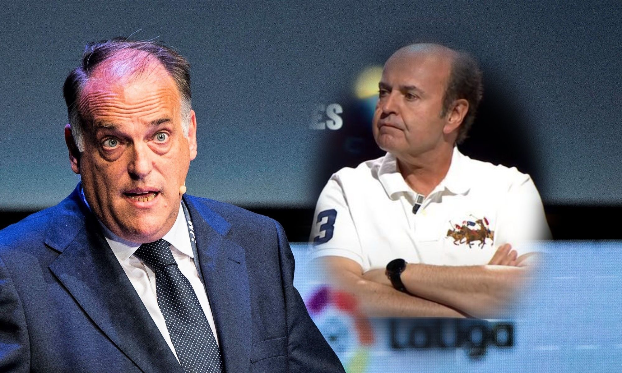 Javier Tebas y Juanma Rodríguez