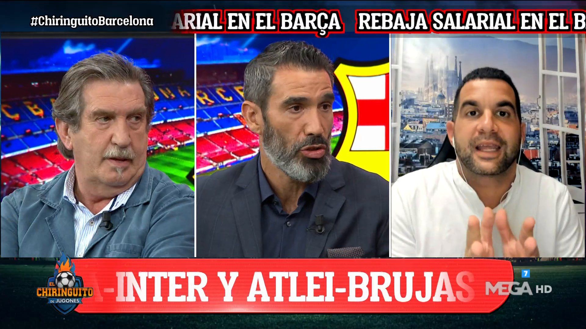 Fernando Sanz junto a José Álvarez e Iñaki Cano ayer en 'El Chiringuito'