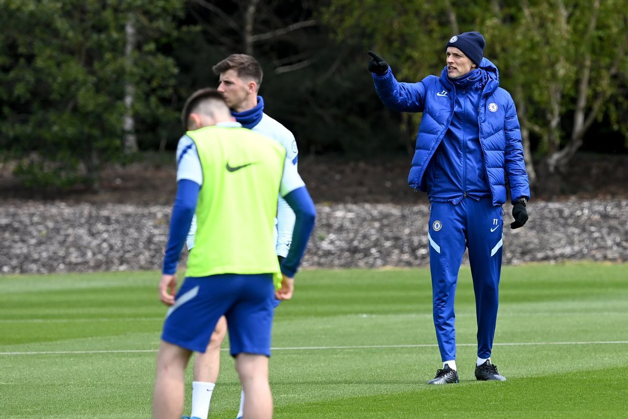 Thomas Tuchel durate un entrenamiento del Chelsea