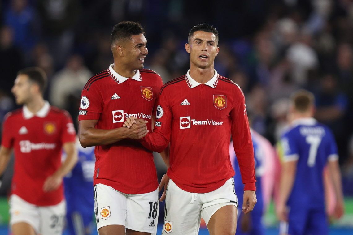 Casemiro y Cristiano Ronaldo, juntos en el Manchester United