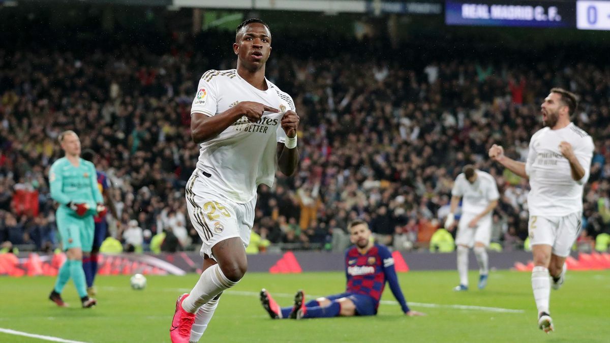 Vinicius Junior tras marcar ante el Barça