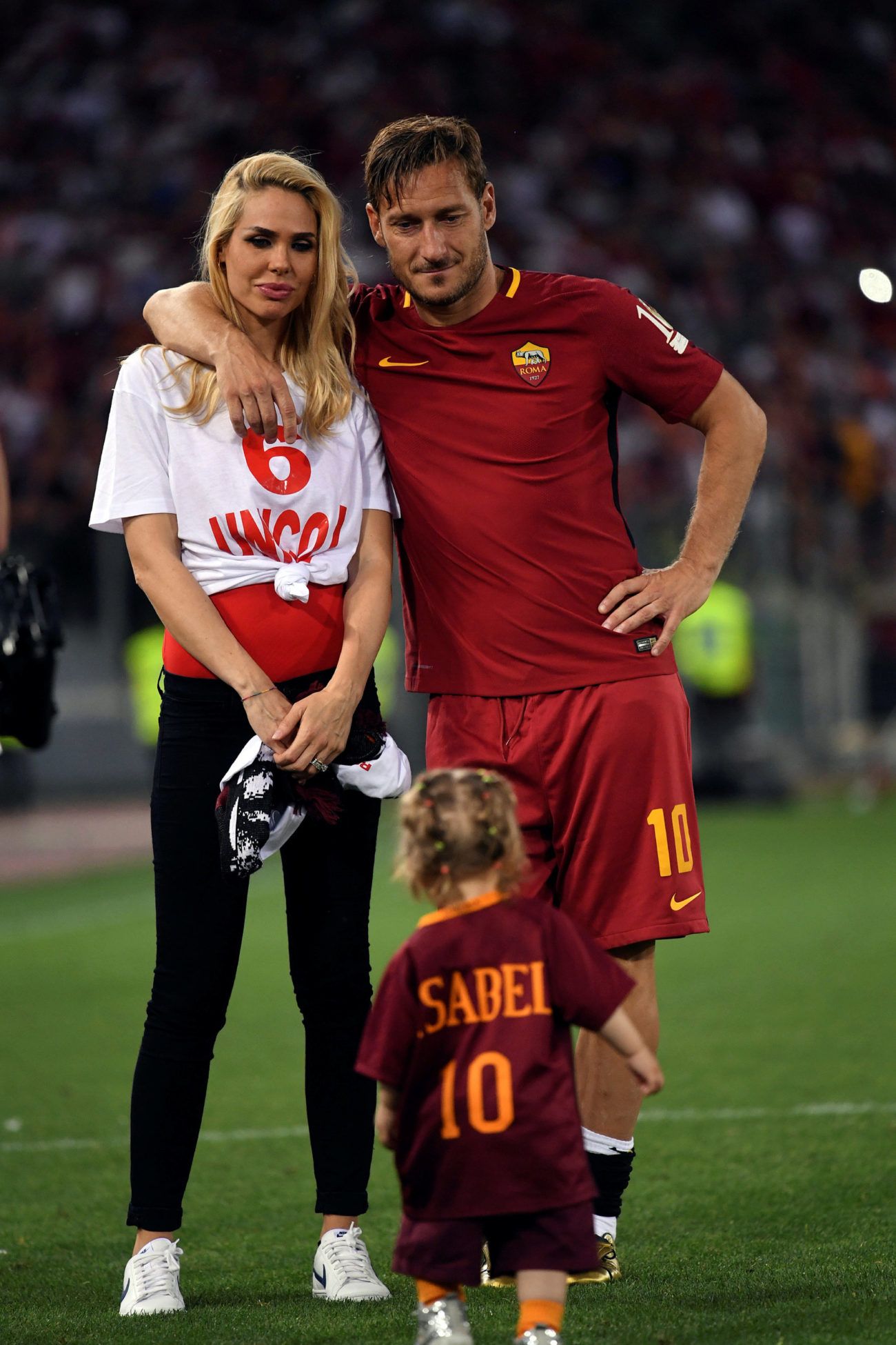 Francesco Totti con Ilary Blasi