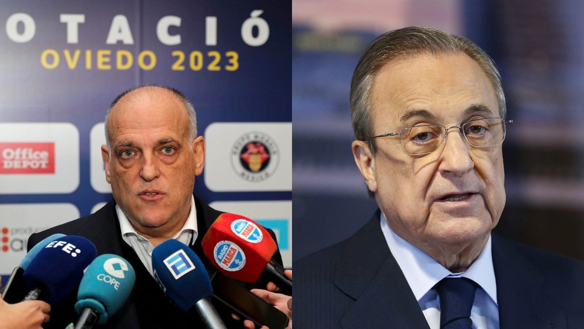 Tebas avisa a Florentino para verano: "No quiero que fiche con facilidad" Tebas avisa a Florentino para verano: "No quiero que fiche con facilidad"
