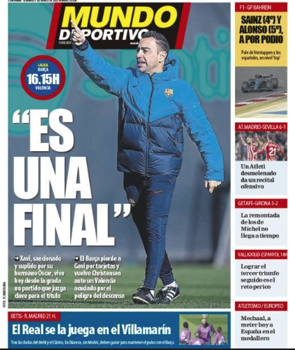 Portada de hoy del diario Sport Portada de hoy del diario Sport