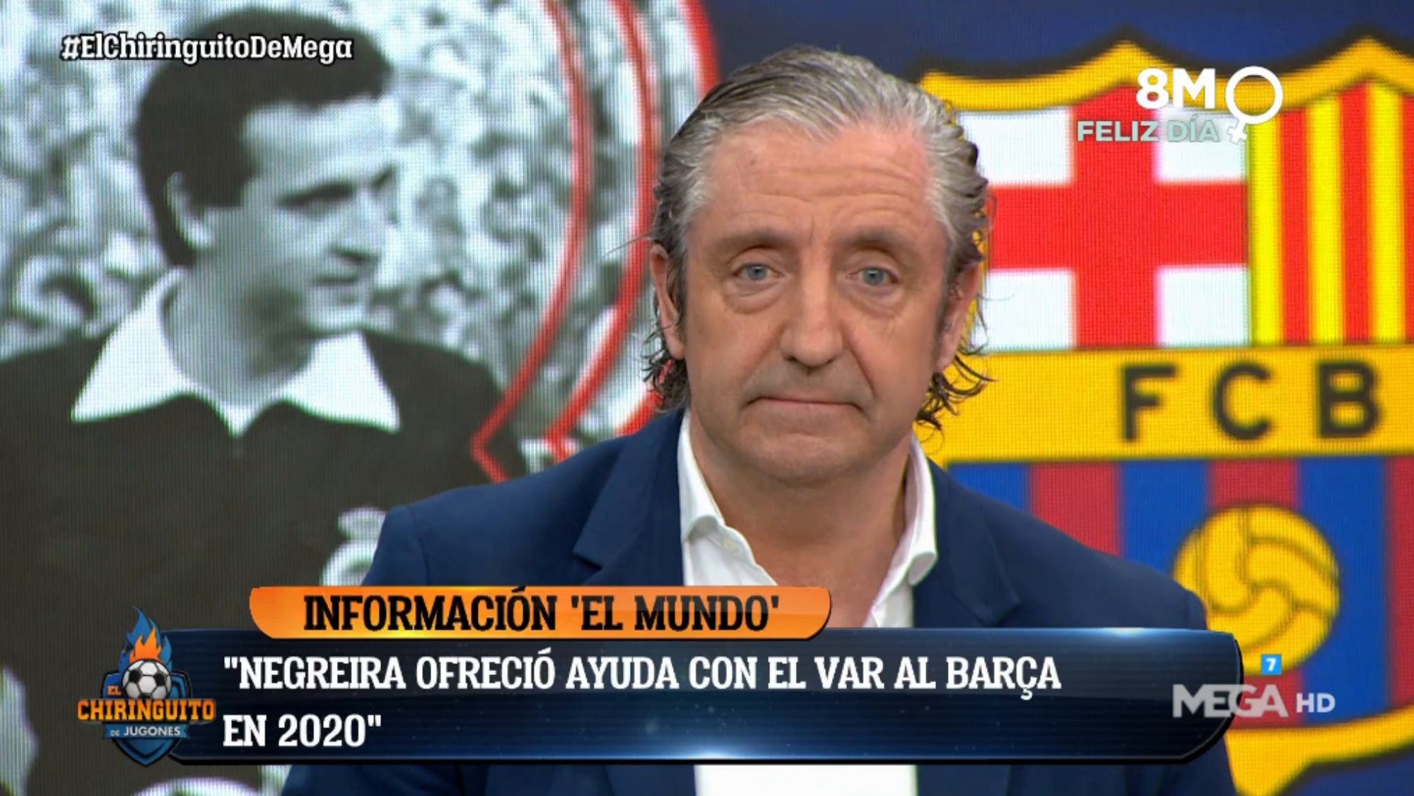 Josep Pedrerol, anoche en El Chiringuito