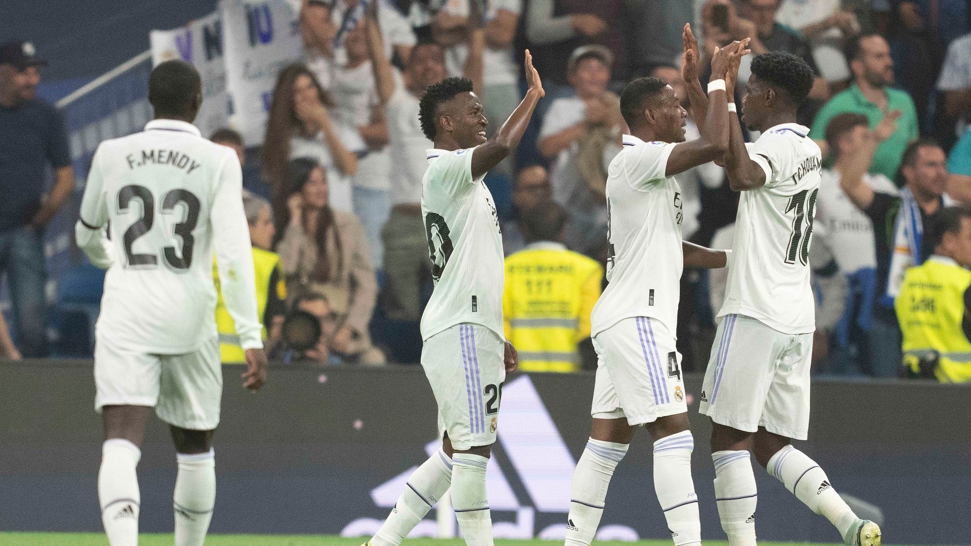 El Real Madrid celebra un gol a lo largo de la temporada El Real Madrid celebra un gol a lo largo de la temporada