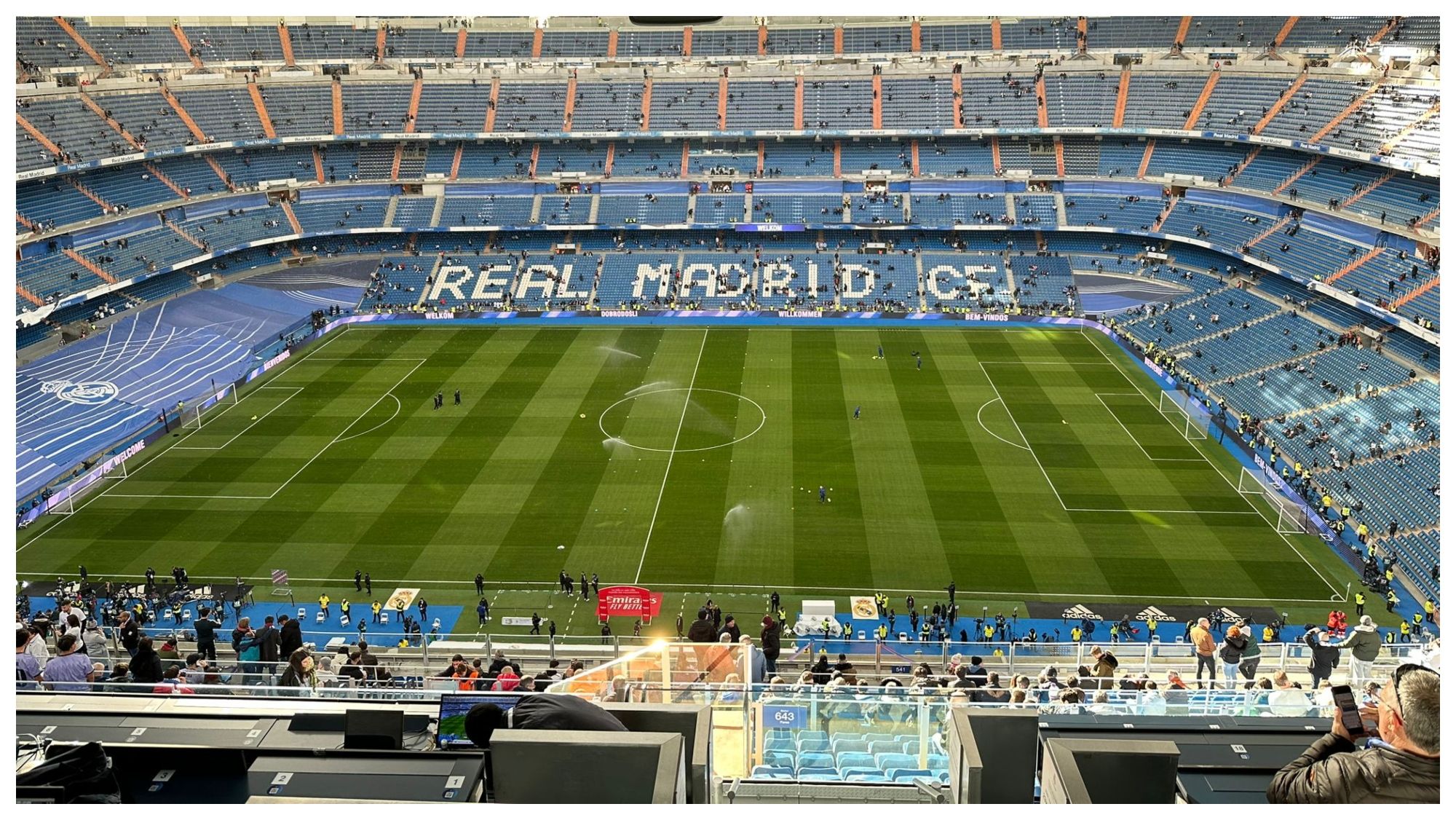 Zona de prensa del Estadio Santiago Bernabéu Zona de prensa del Estadio Santiago Bernabéu