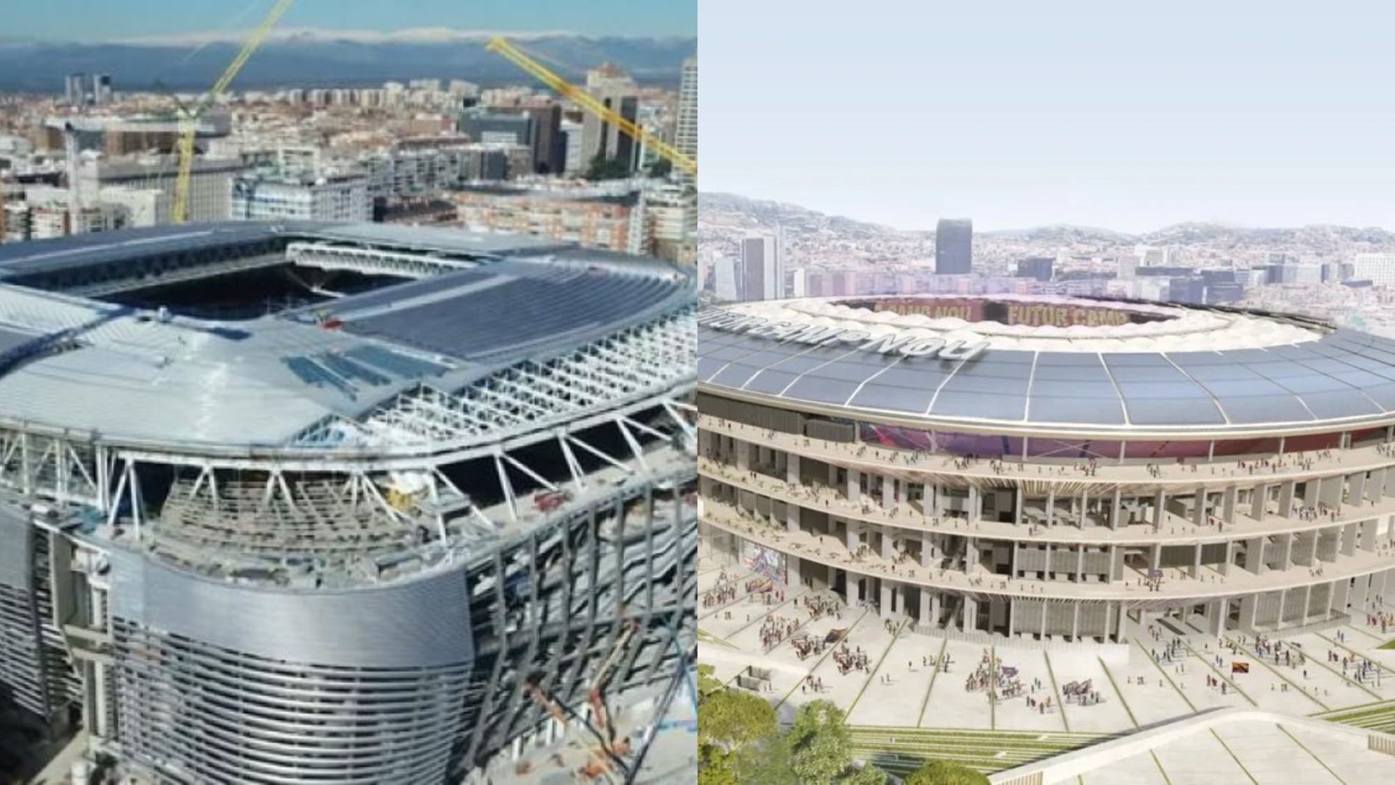 Lección histórica: diferencias entre el nuevo Bernabéu y el Espai Barça