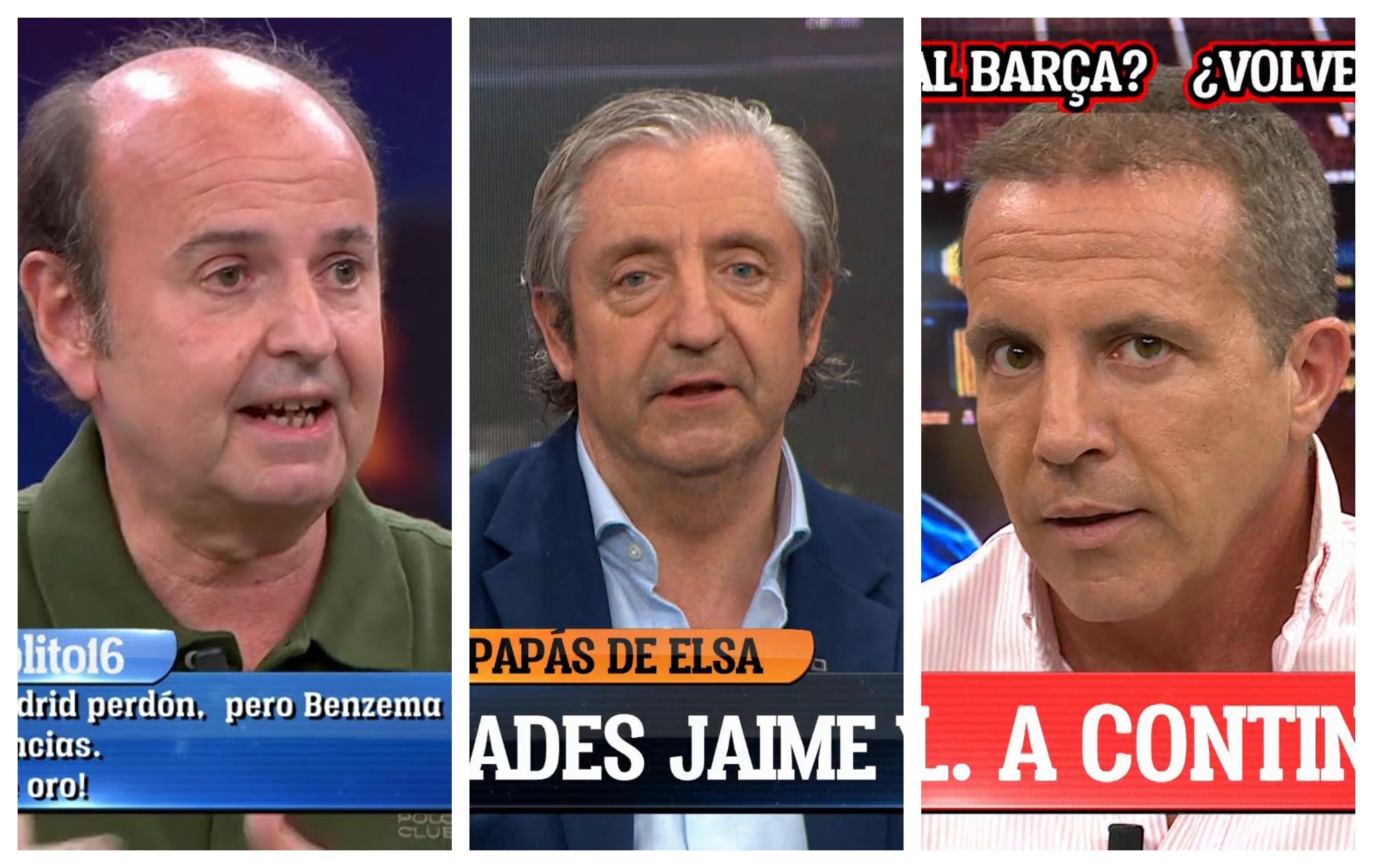 Juanma Rodríguez, Josep Pedrerol y Cristóbal soria