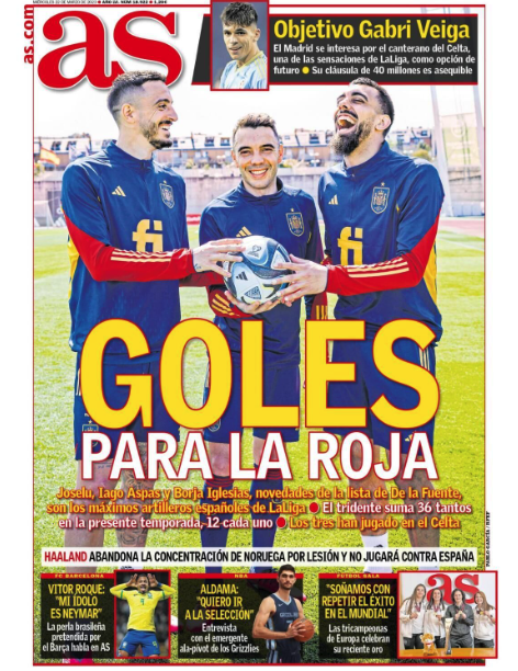 Portada de hoy del diario As Portada de hoy del diario As