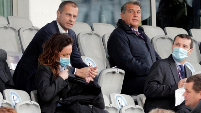Ceferin y Laporta podrían verse las caras si el caso Negreira se resuelve: La UEFA vigila al club culé 