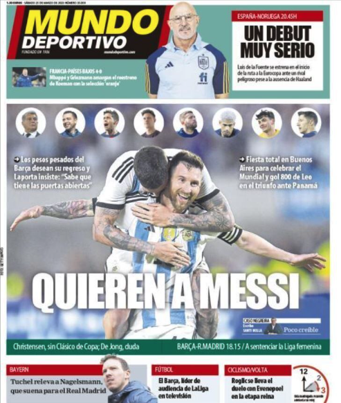 Portada de hoy del diario Mundo Deportivo Portada de hoy del diario Mundo Deportivo
