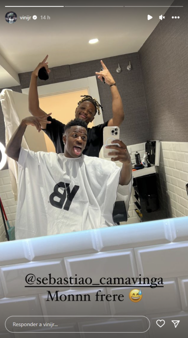 Vinicius es cliente del hermano de Camavinga Vinicius es cliente del hermano de Camavinga