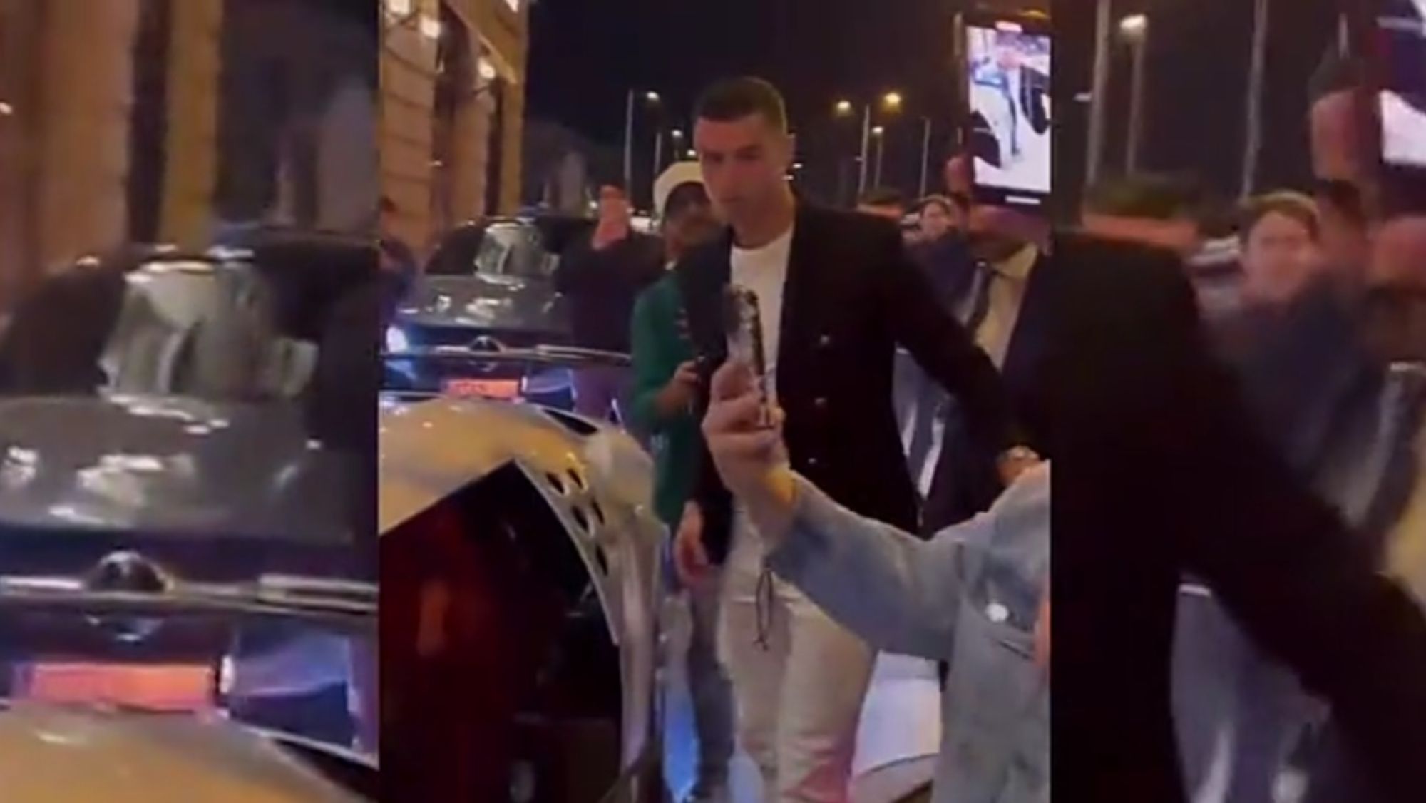 Cristiano Ronaldo, cazado en el centro de Madrid con un Bugatti de 8 millones