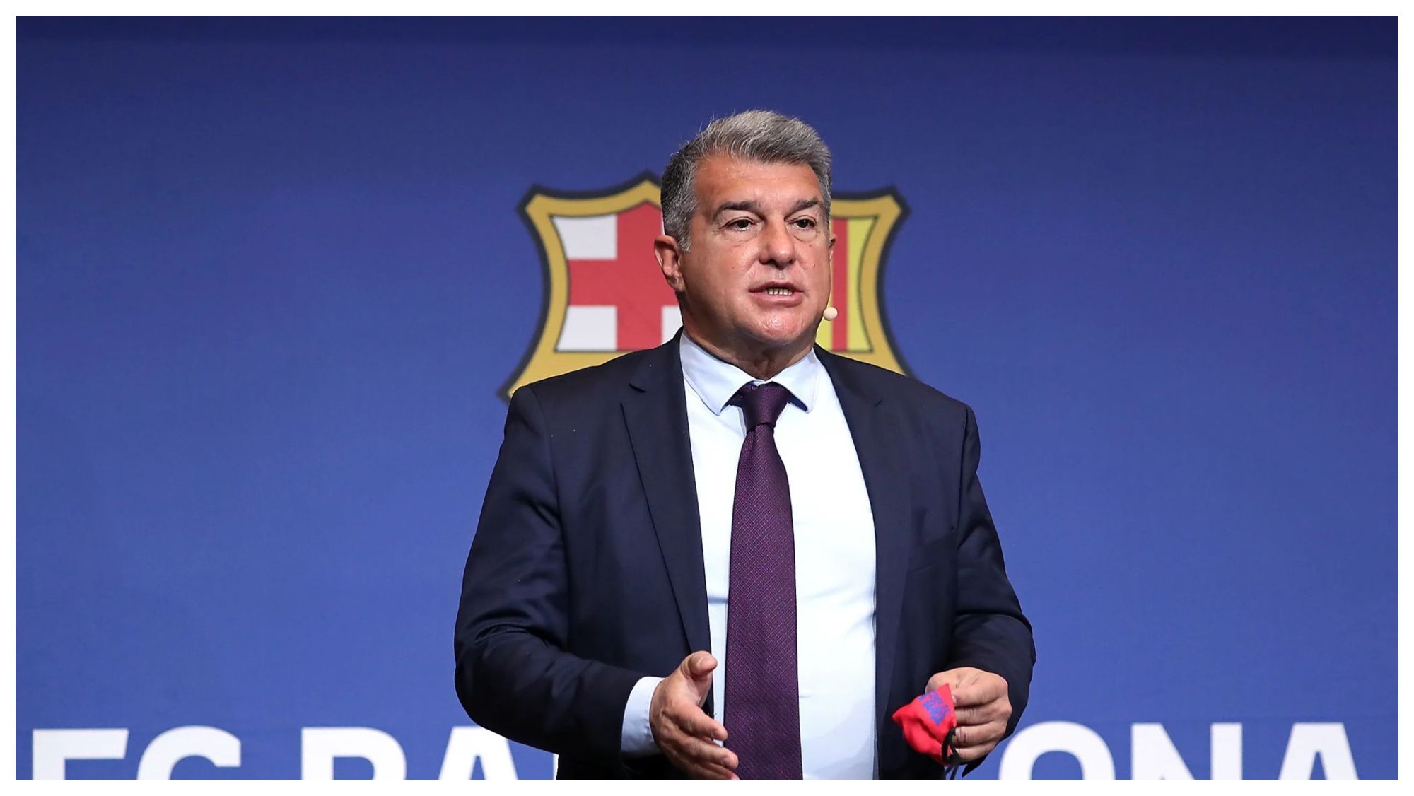 Joan Laporta, presidente del Fútbol Club Barcelona