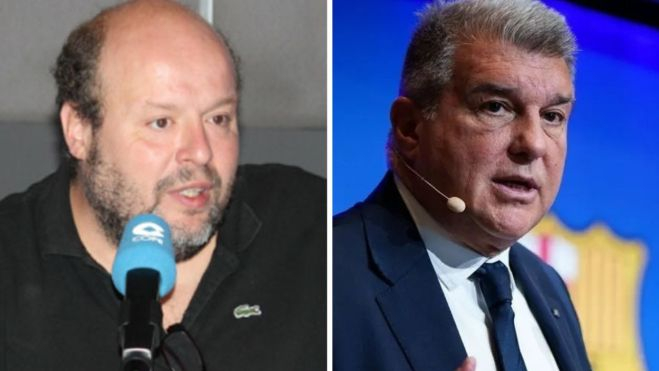 Salvador Sostres y Joan Laporta