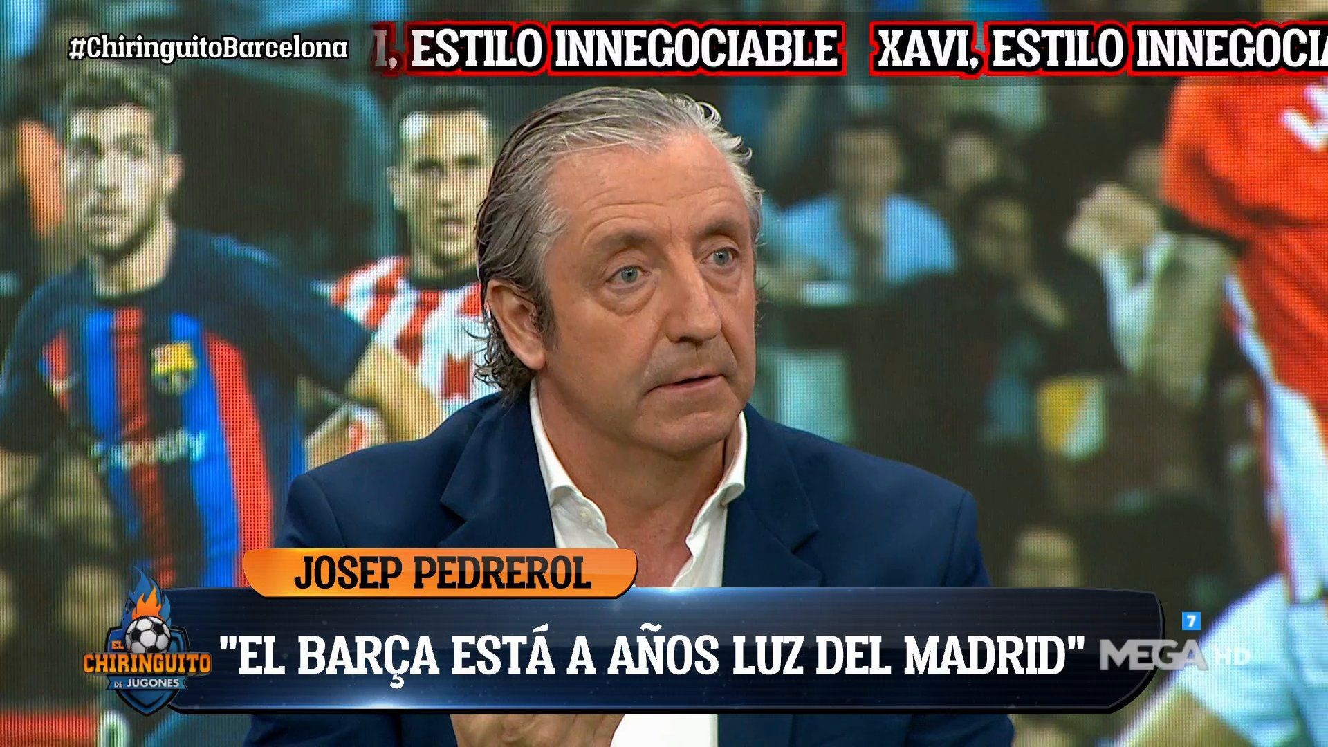 Josep Pedrerol, ayer en 'El Chiringuito'