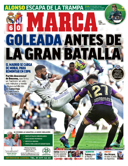 Portada de hoy del diario Marca Portada de hoy del diario Marca