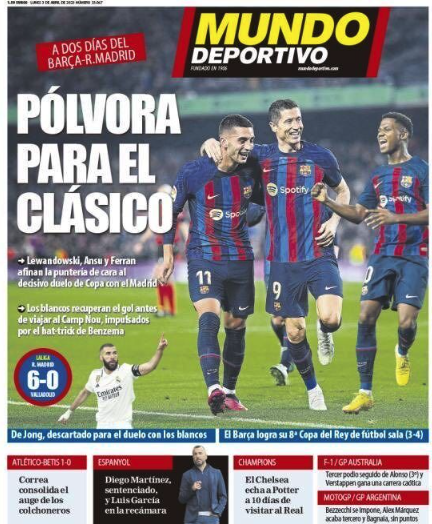 Portada de hoy de Mundo Deportivo Portada de hoy de Mundo Deportivo
