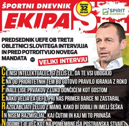 El diario Ekipa entrevista a Ceferín El diario Ekipa entrevista a Ceferín