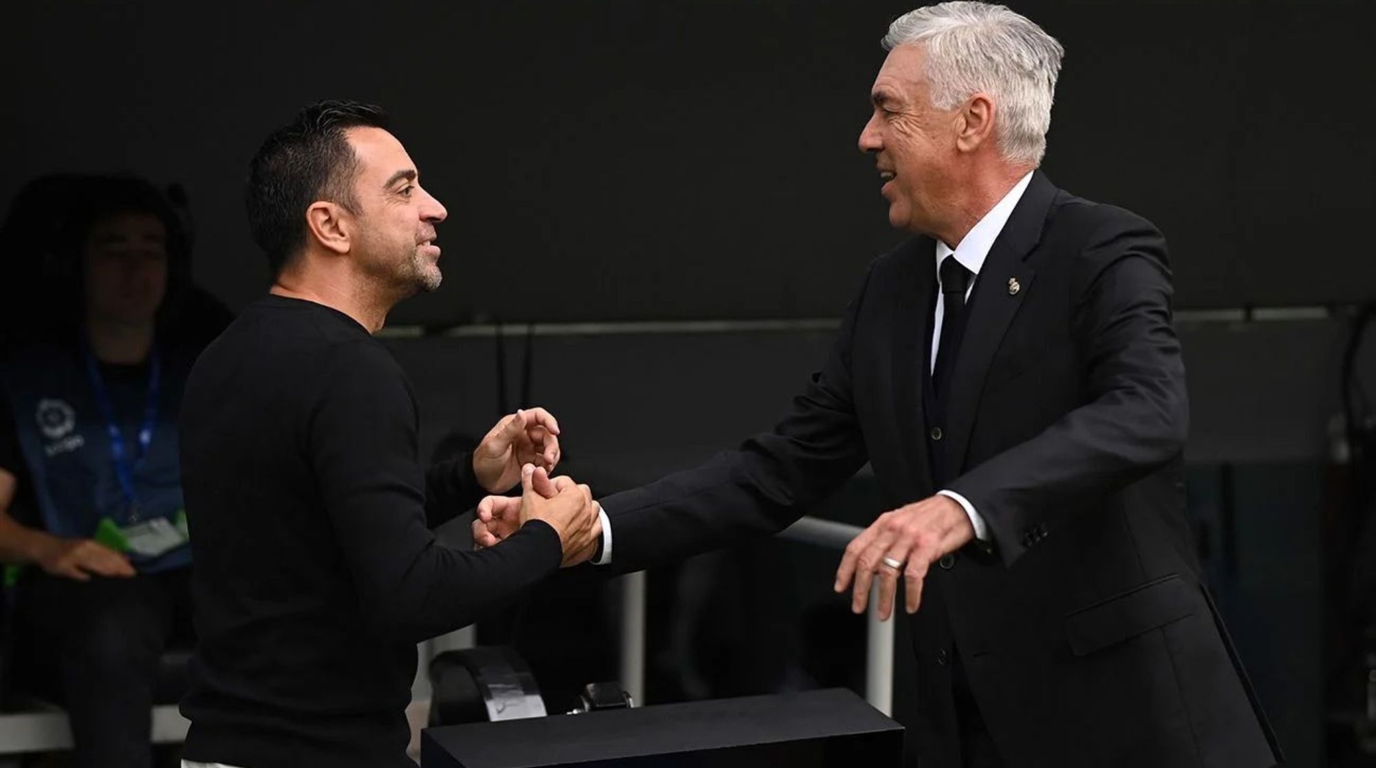 Carlo Ancelotti y Xavi Hernández