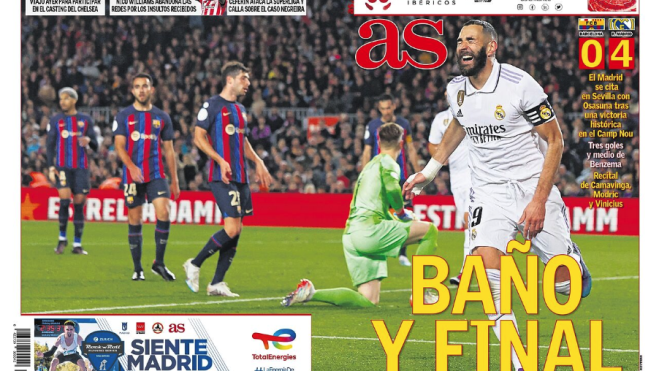 Portada de hoy del diario As Portada de hoy del diario As
