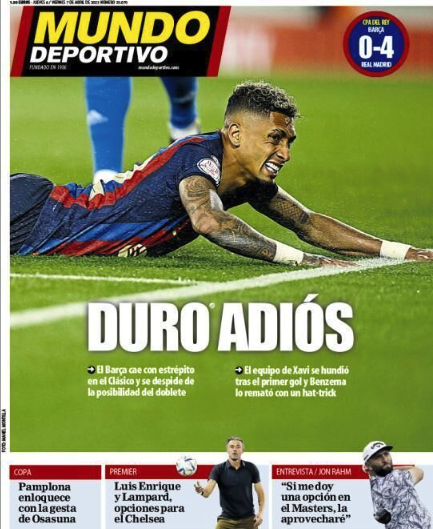 Portada de hoy del diario Mundo Deportivo Portada de hoy del diario Mundo Deportivo