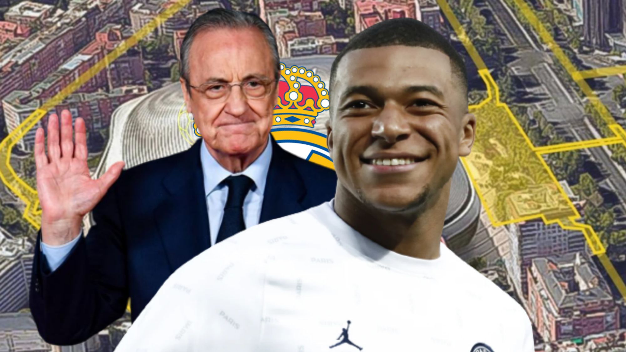 Kylian Mbappé y Florentino Pérez