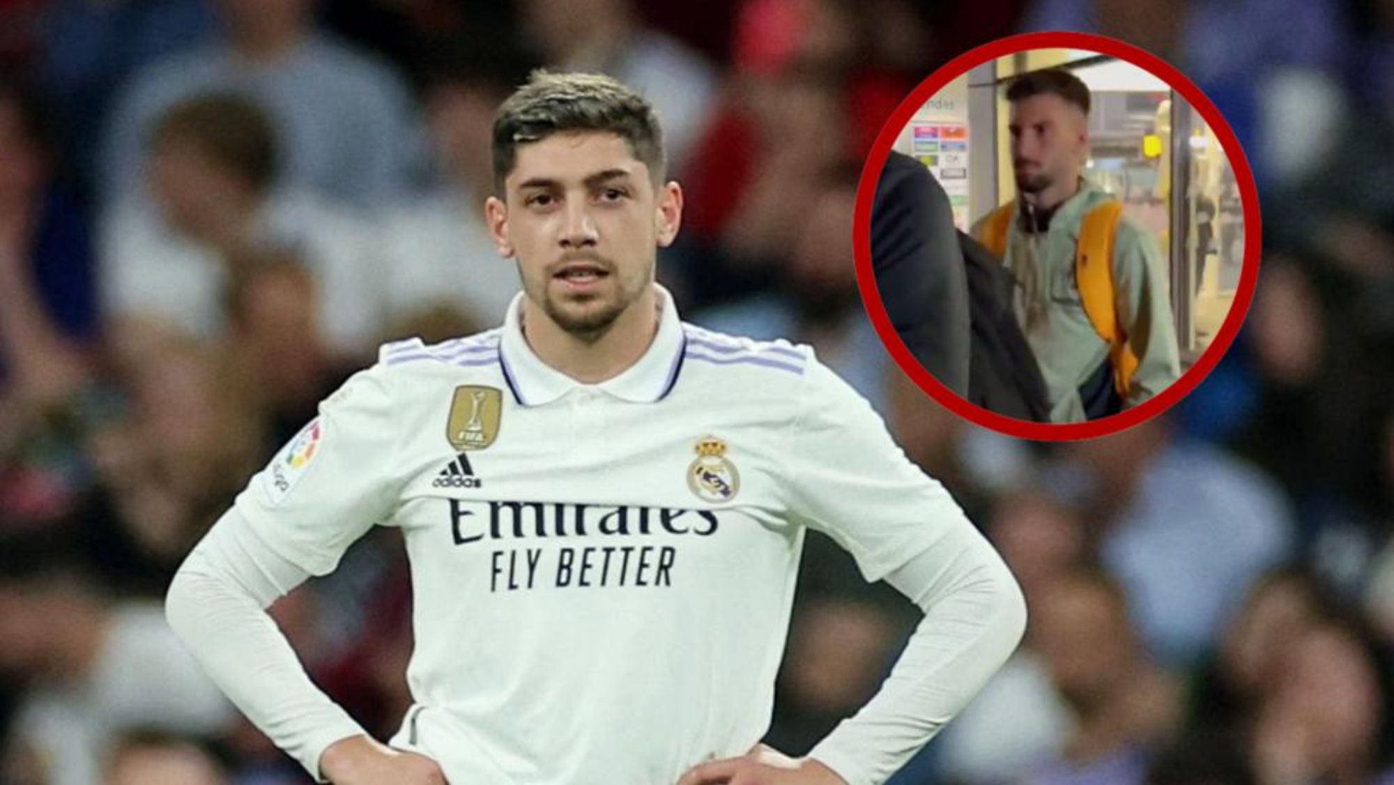 Ya hay imagen de Baena tras el puñetazo de Fede Valverde: se fue con el ojo inflado