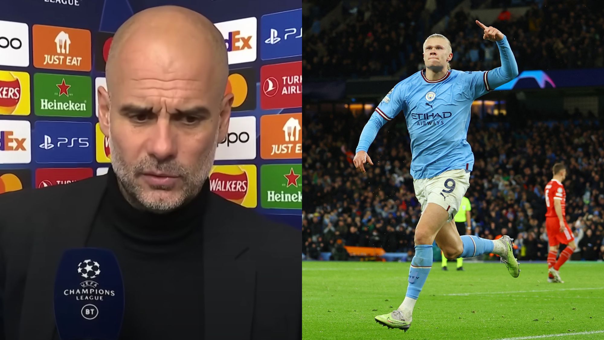 Guardiola y Haaland