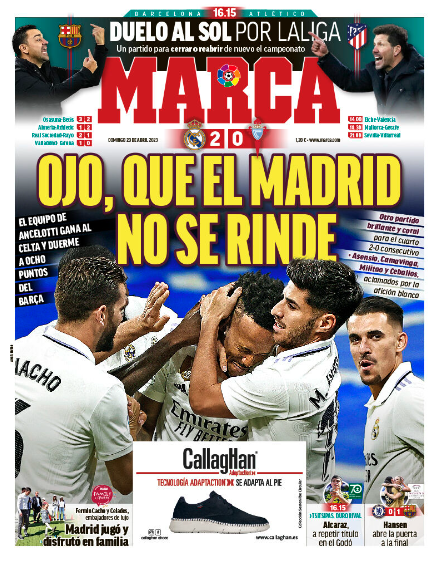 Portada de hoy del diario Marca Portada de hoy del diario Marca