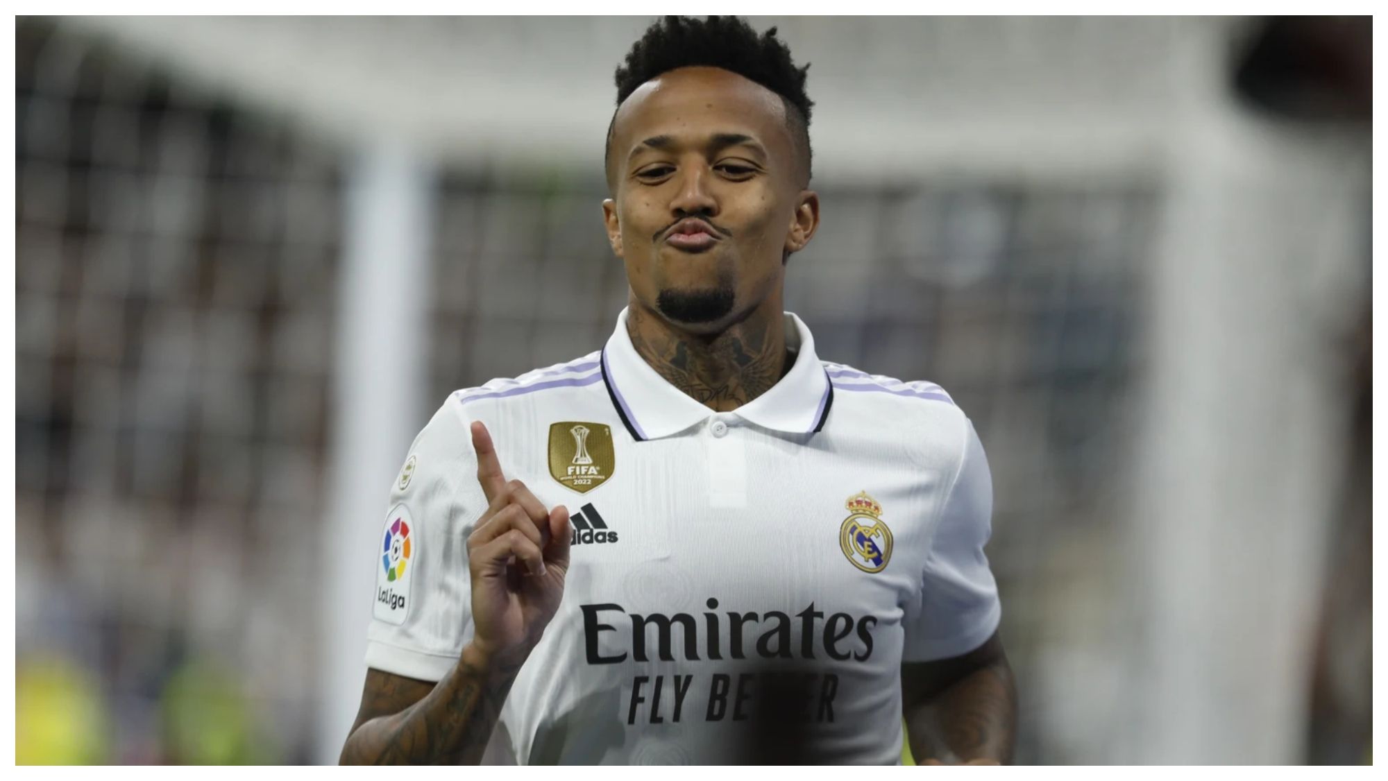 Eder Militao tras su gol ante el Celta de Vigo