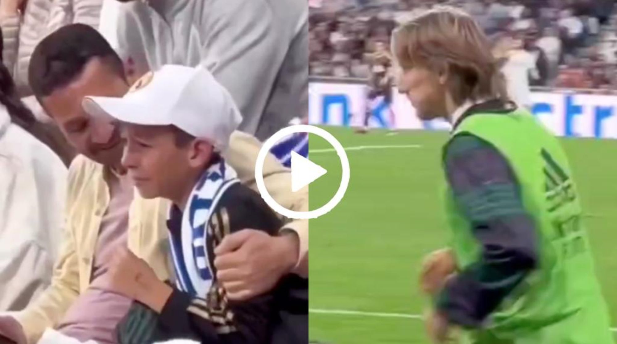 El gesto de Modric con estos dos aficionados El gesto de Modric con estos dos aficionados