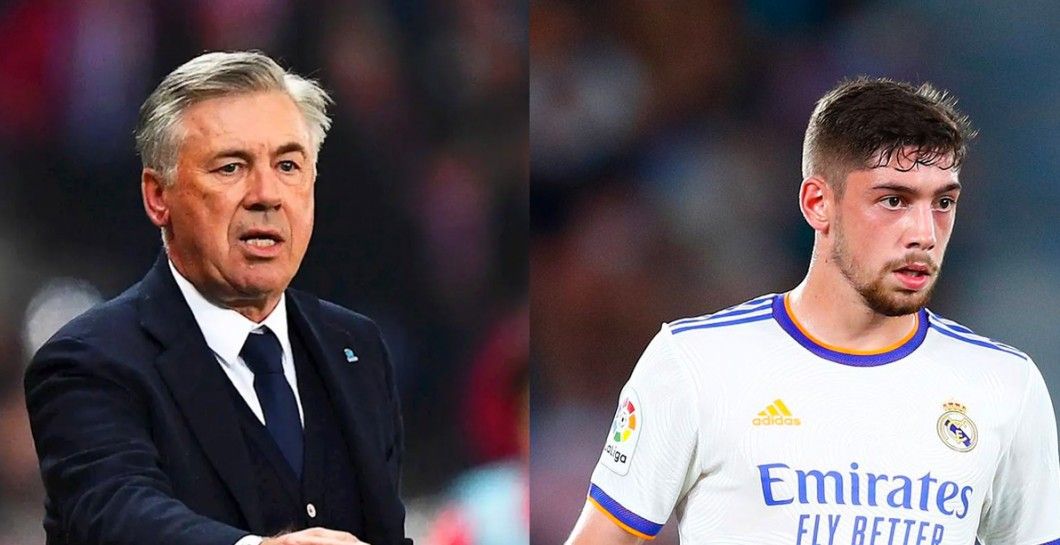 Carlo Ancelotti y Fede Valverde Carlo Ancelotti y Fede Valverde