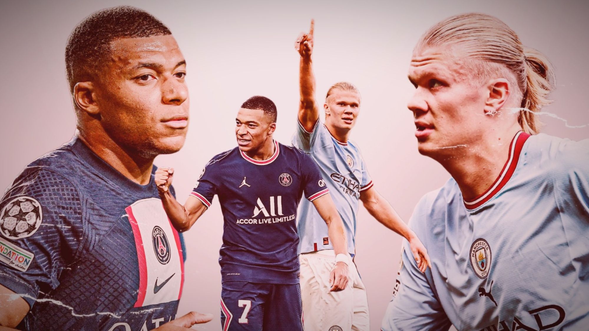 Mbappé vs Haaland: quién lleva más goles en su carrera