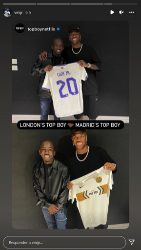 Vinicius posa en Instagram junto al protagonista de 'Top Boy'