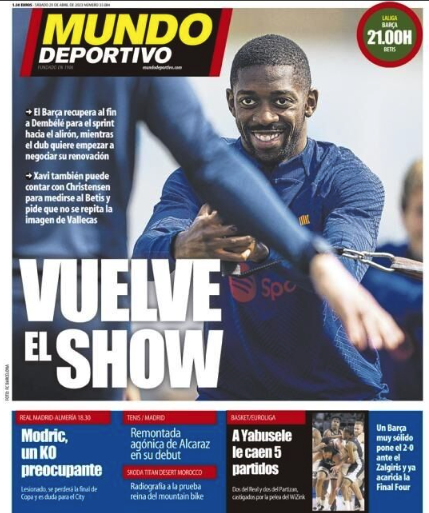 Portada de hoy del Mundo Deportivo Portada de hoy del Mundo Deportivo