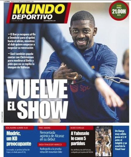 Portada de hoy del Mundo Deportivo