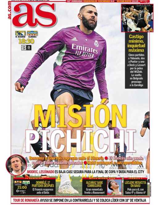 Portada de hoy del AS Portada de hoy del AS
