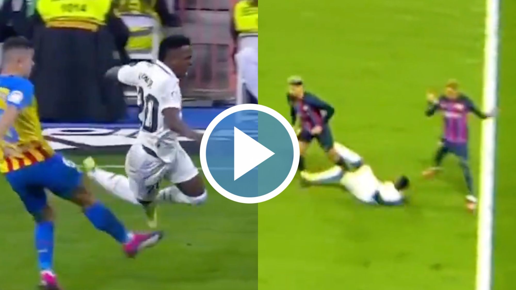 Vinicius y las faltas que recibe con el Real Madrid