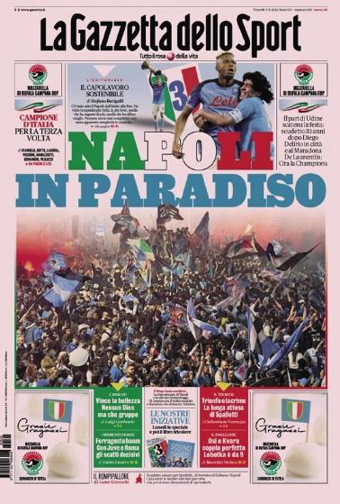 Portada de hoy del diario La Gazzetta dello Sport