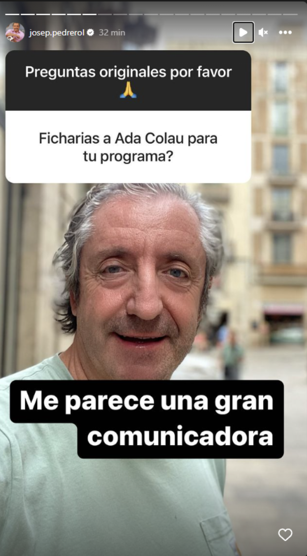 La propuesta a Josep Pedrerol por instagram 