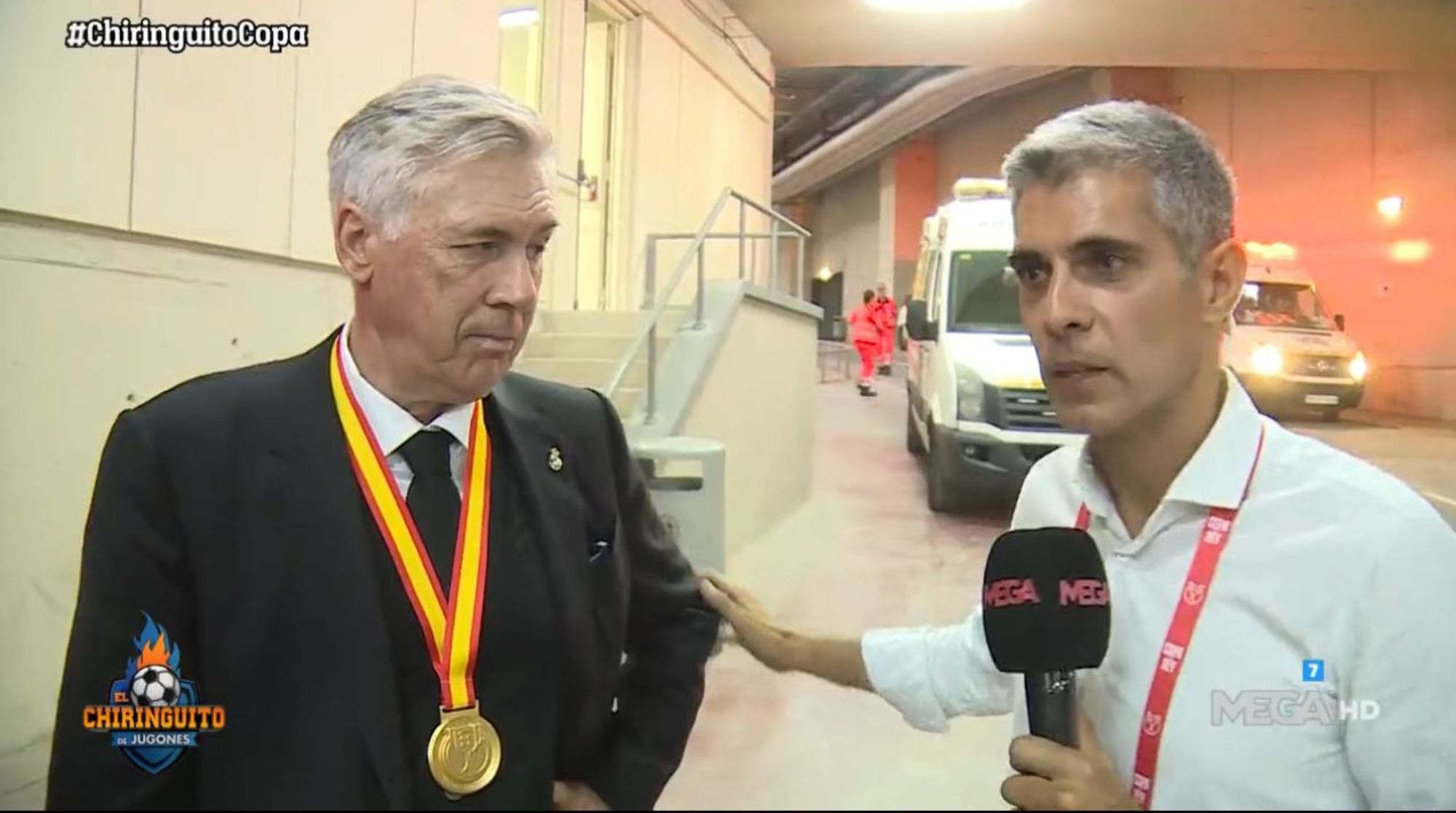 Carlo Ancelotti y José Luis Sánchez Carlo Ancelotti y José Luis Sánchez