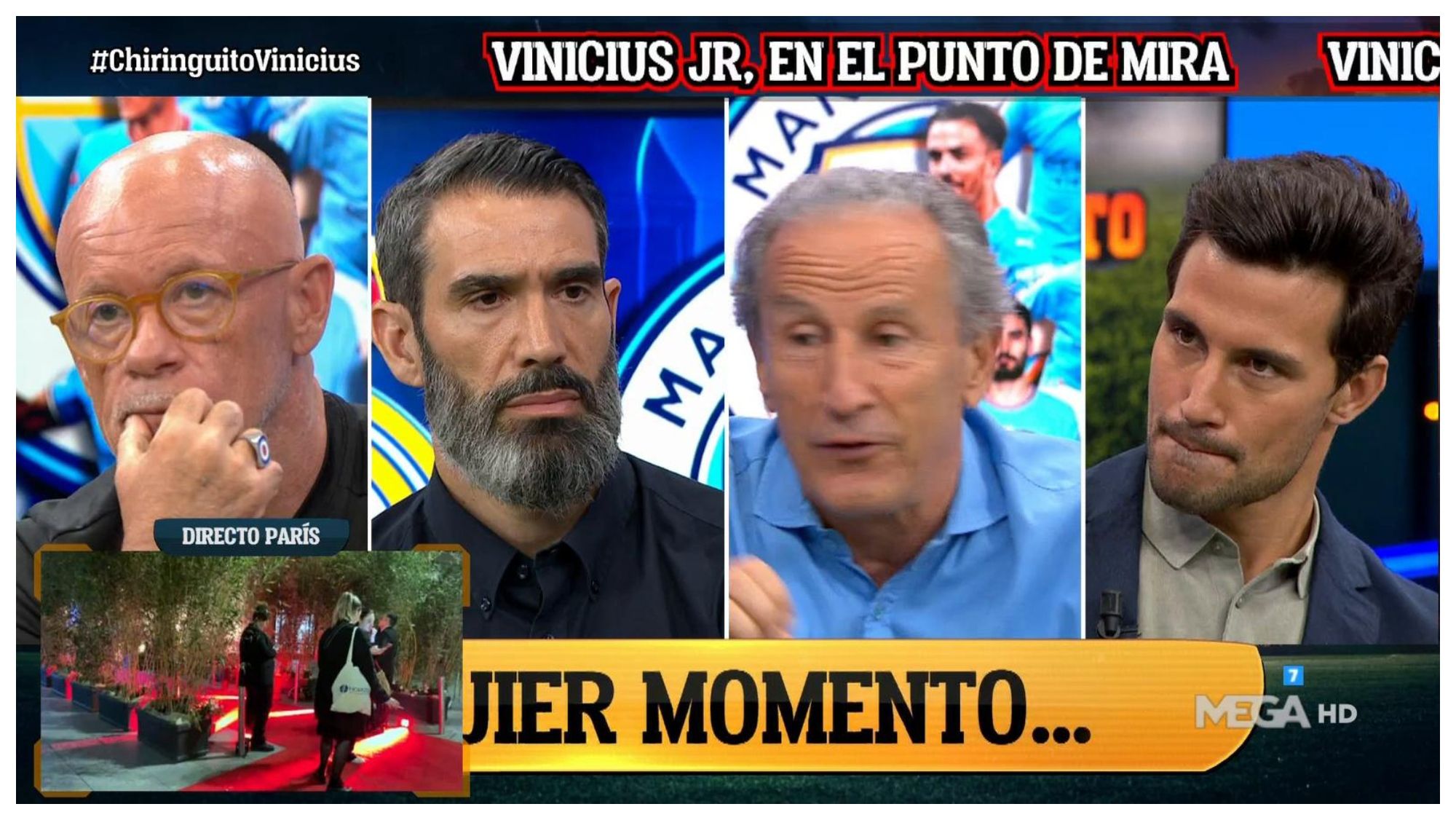 Vinicius recibe un insulto en El Chiringuito y se lía la mundial“Eres t…”