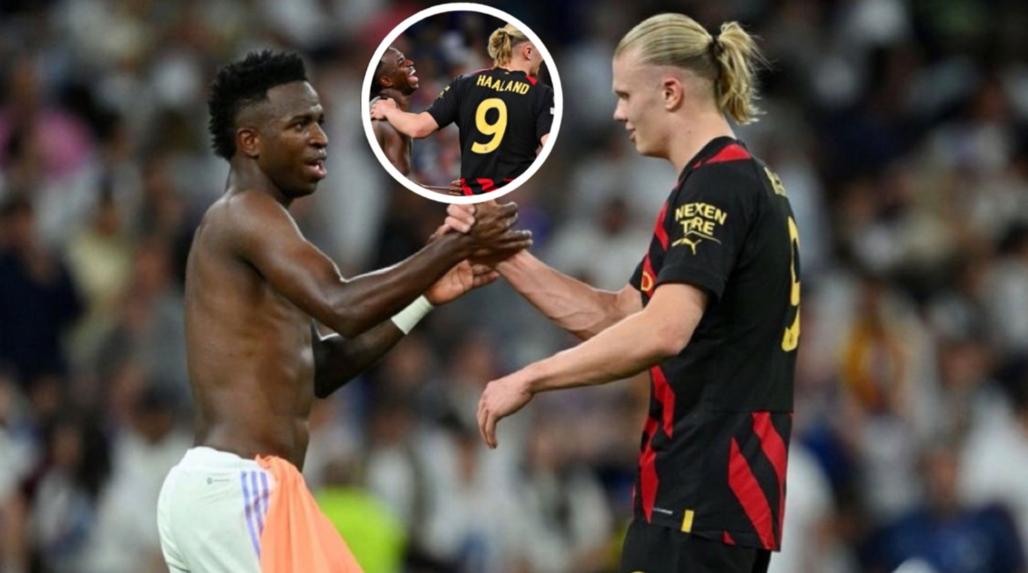 Vinicius Jr y Erling Haaland Vinicius Jr y Erling Haaland