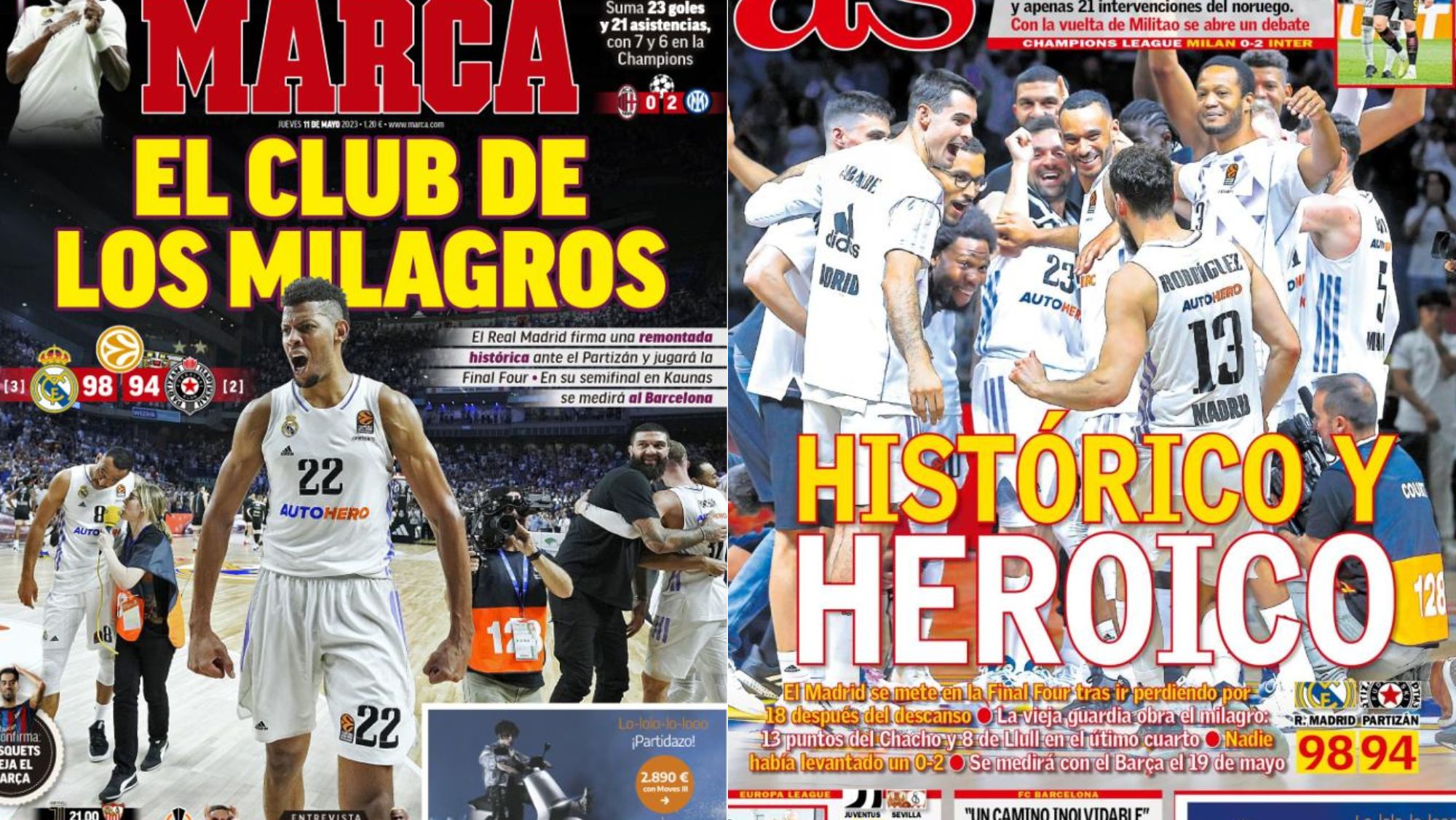Portadas, prensa deportiva 11 de mayo
