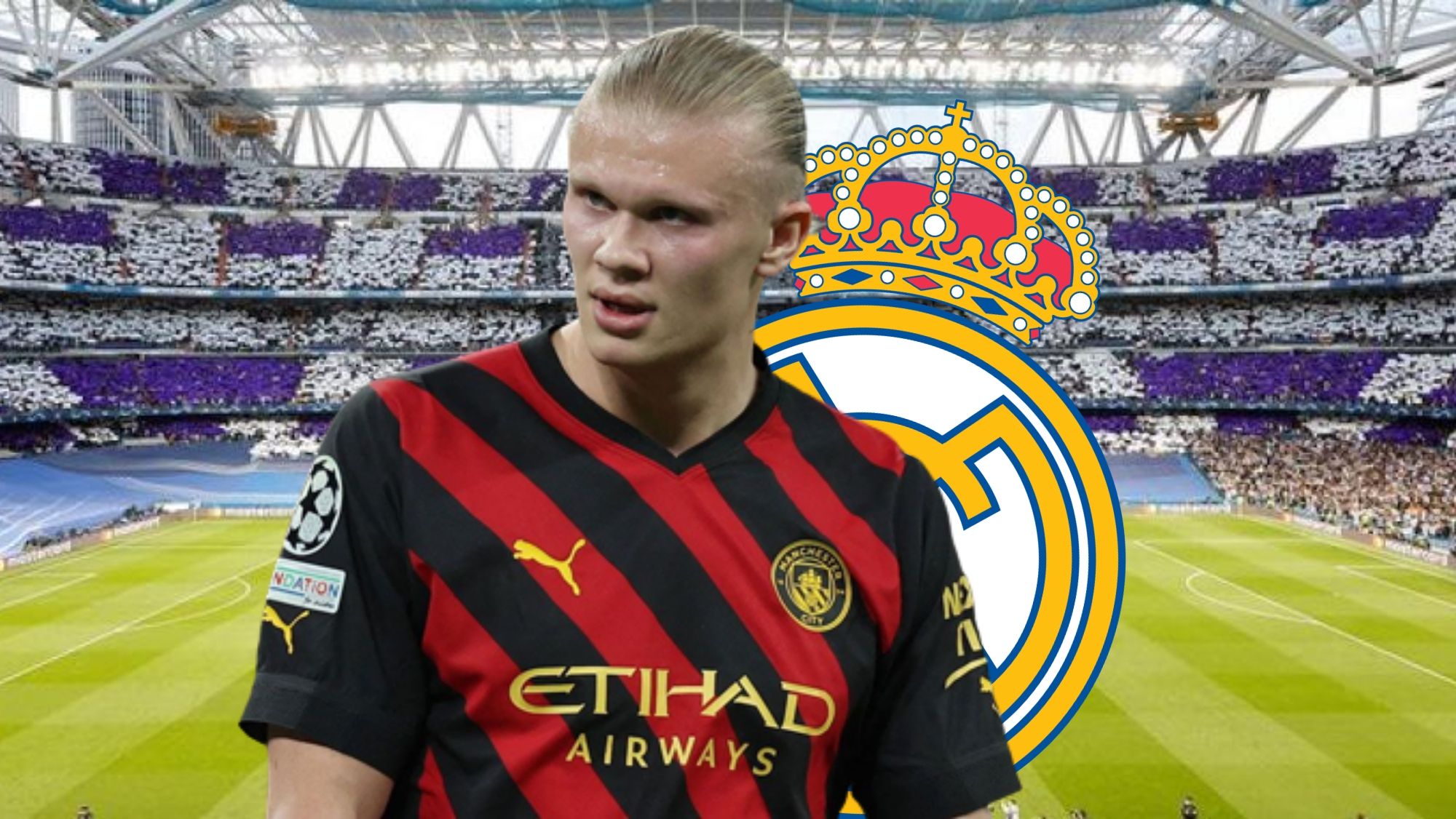 Haaland, en el Bernabéu